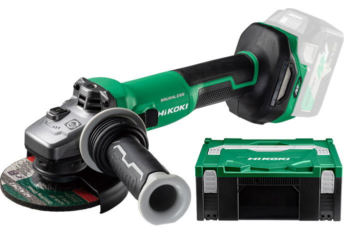 HiKoki G3613DE-W2Z MULTI VOLT akkus sarokcsiszoló (akku és töltő nélkül, Hitbox kofferben) termék fő termékképe